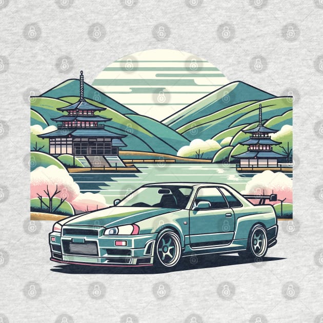 Green Skyline R34 by Gab Designs Stuff